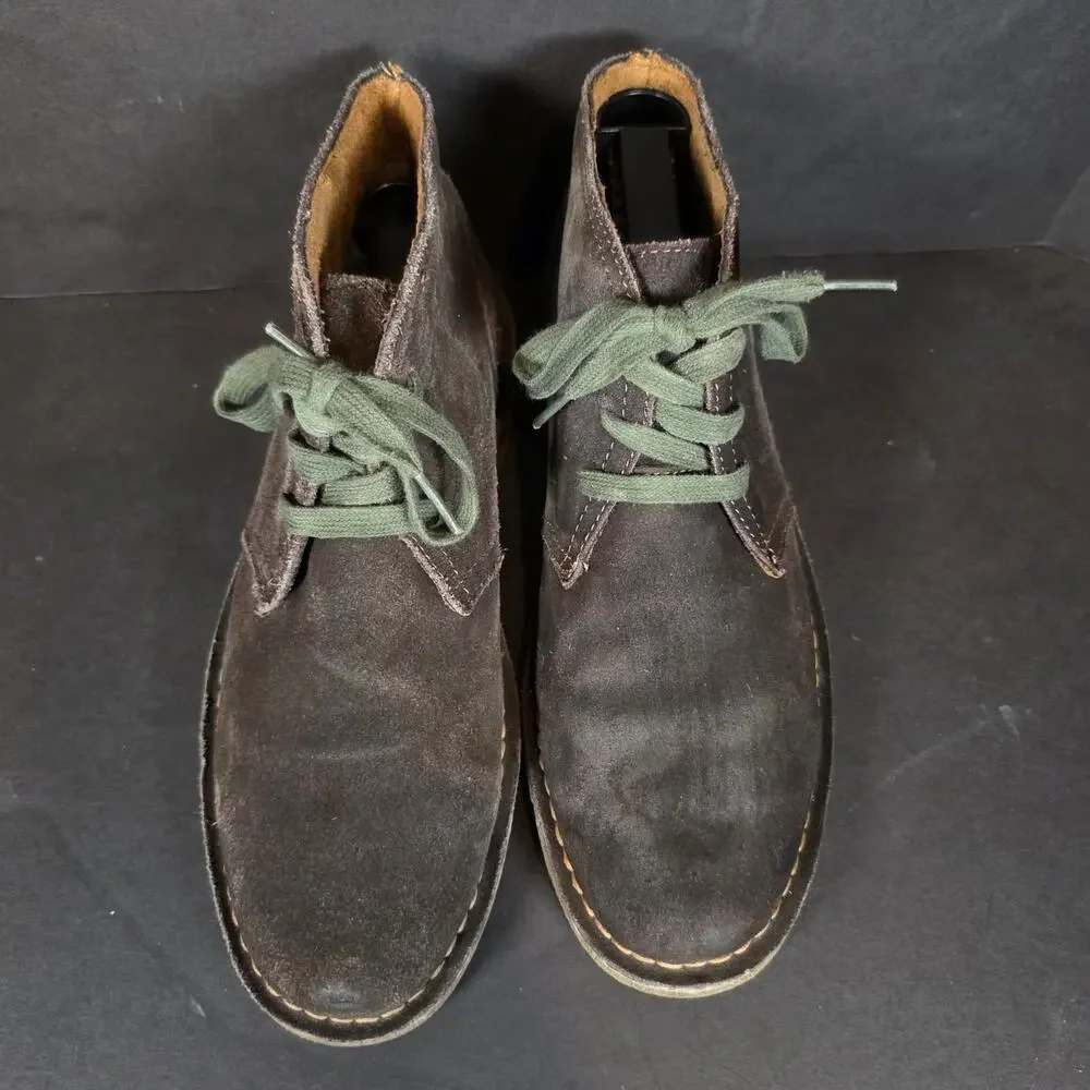 Bass Todd Olive Suede Desert Boots Chukka Olive Laces Mens Sz 9.5M